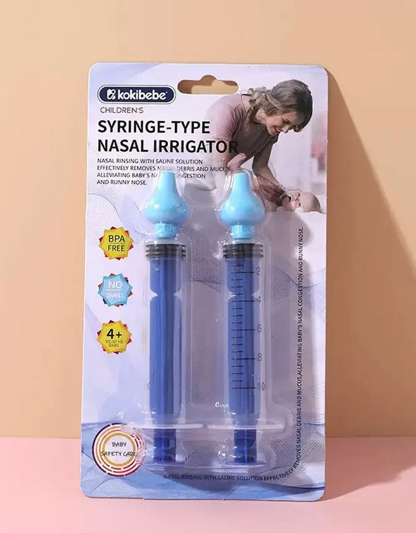 Jeringa para Lavado Nasal de Bebé con Punta de Silicona – Suave y Reutilizable