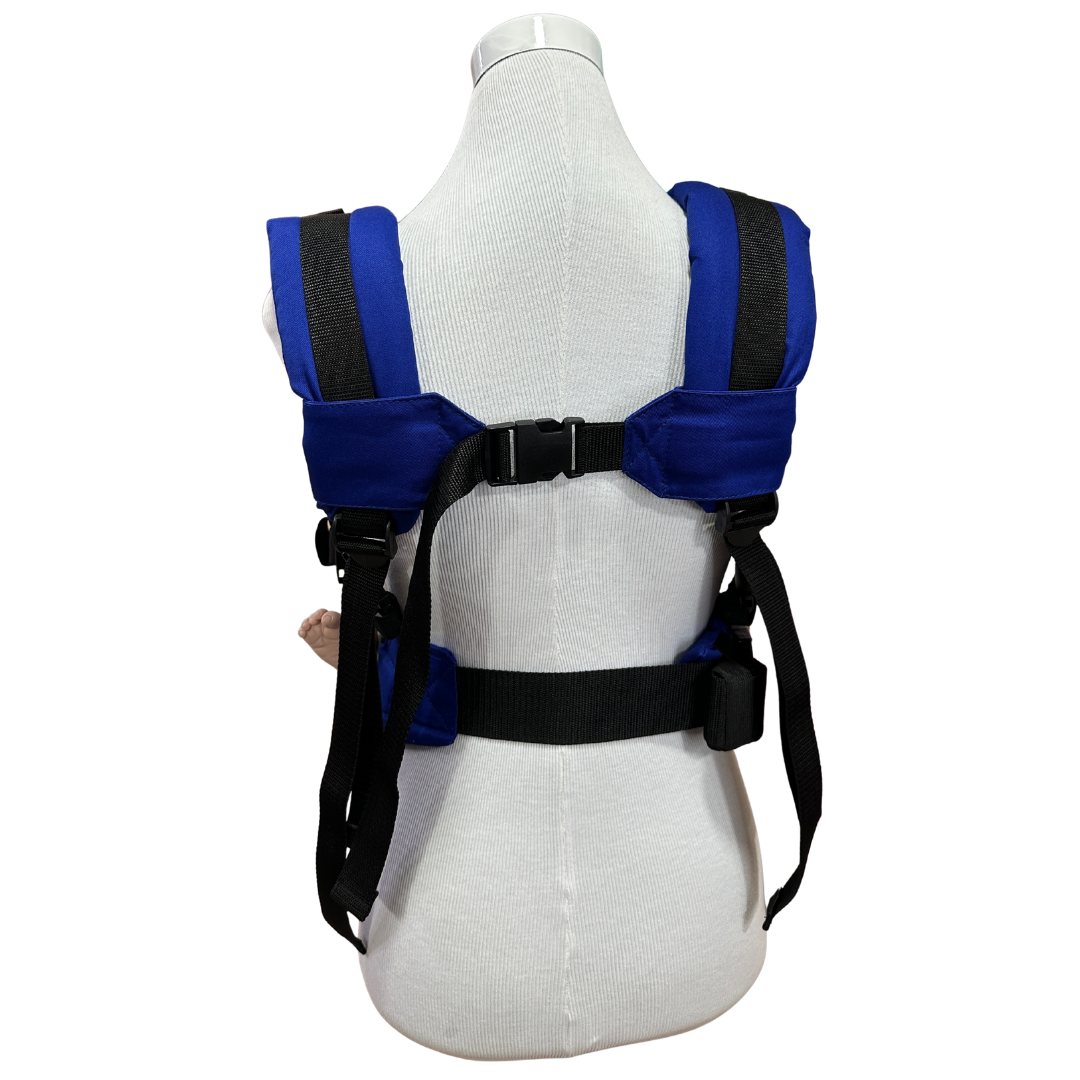 Mochila Primera Etapa Azul Rey fular lineal Celeste