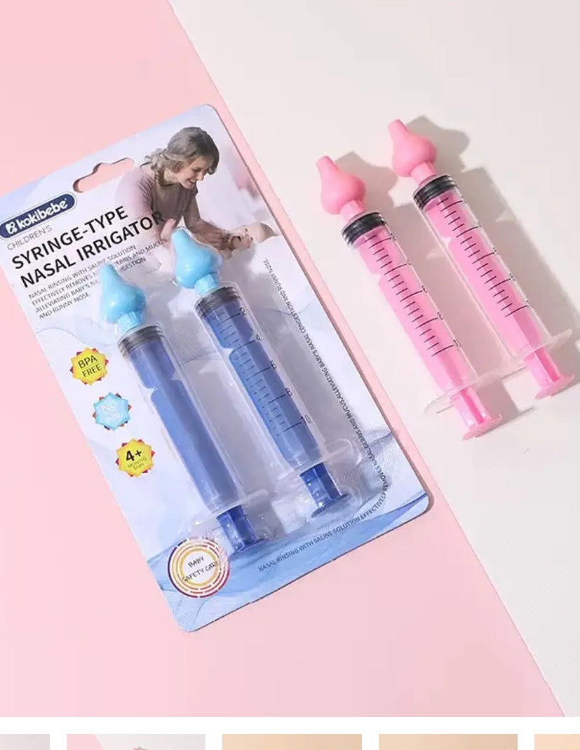 Jeringa para Lavado Nasal de Bebé con Punta de Silicona – Suave y Reutilizable