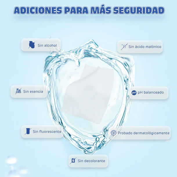 PACK 3 TOALLITAS HÚMEDAS AIWIBI 99,91% AGUA 80 UNIDADES