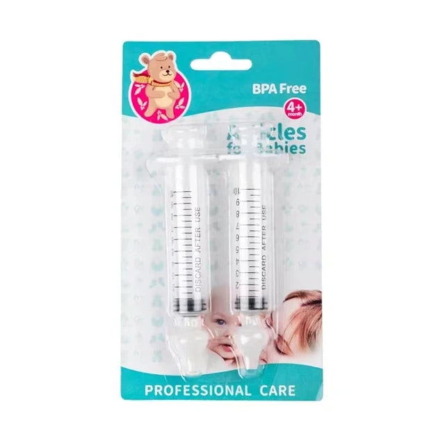 Jeringa para Lavado Nasal de Bebé con Punta de Silicona – Suave y Reutilizable