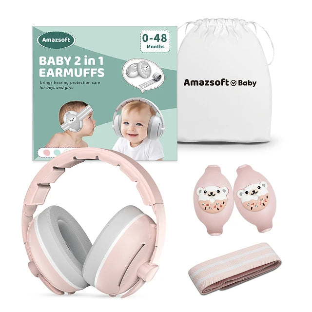 Audífonos para bebés ajustables con diseño ergonómico