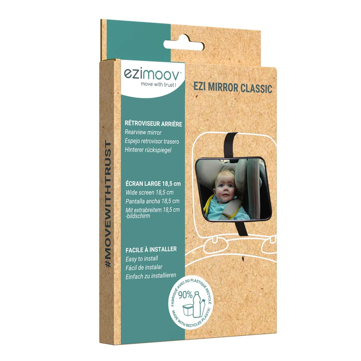 accesorio seguro para auto: espejo para bebé de acrílico ecológico