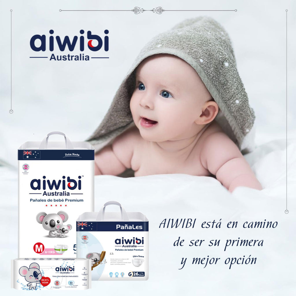PAÑALES PREMIUM AIWIBI TALLA P 32 UNIDADES