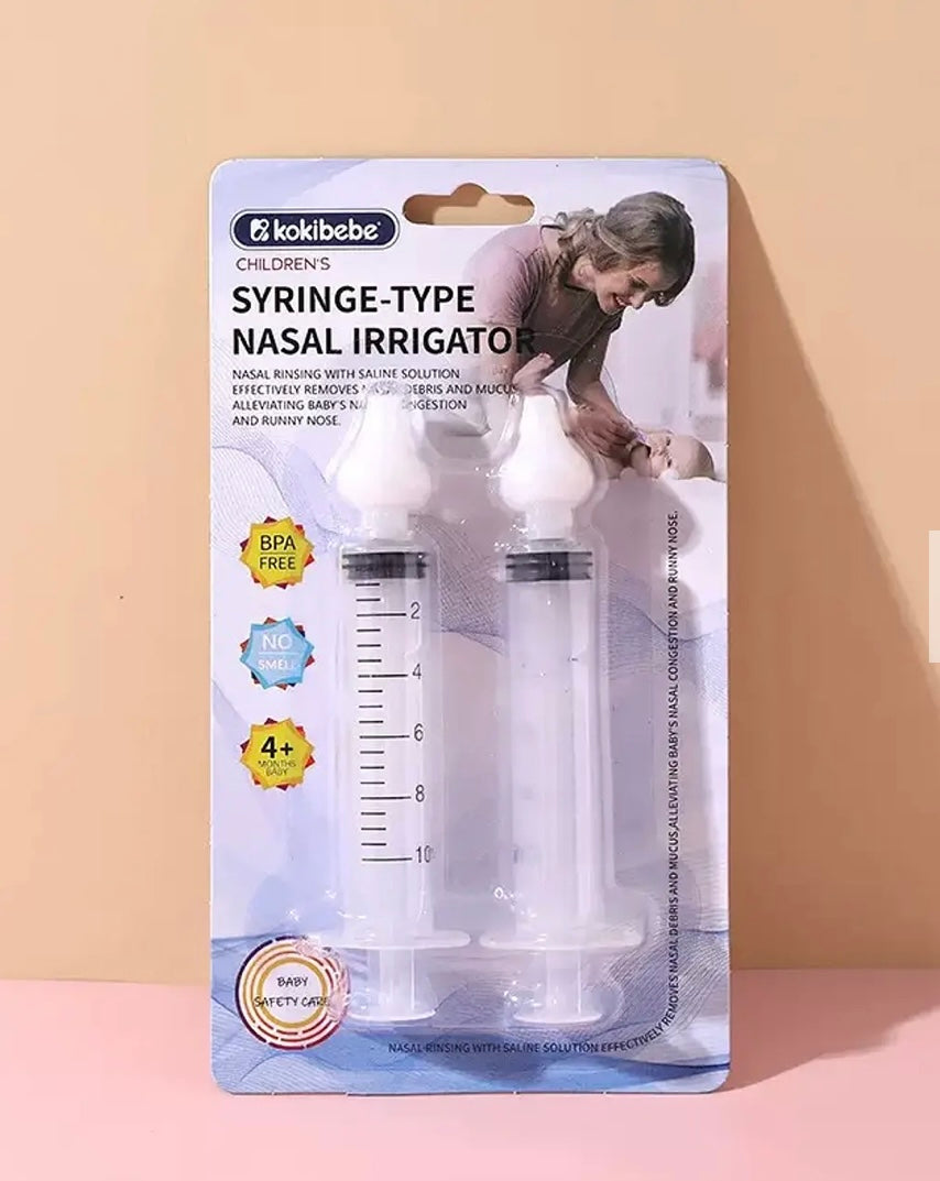 Jeringa para Lavado Nasal de Bebé con Punta de Silicona – Suave y Reutilizable