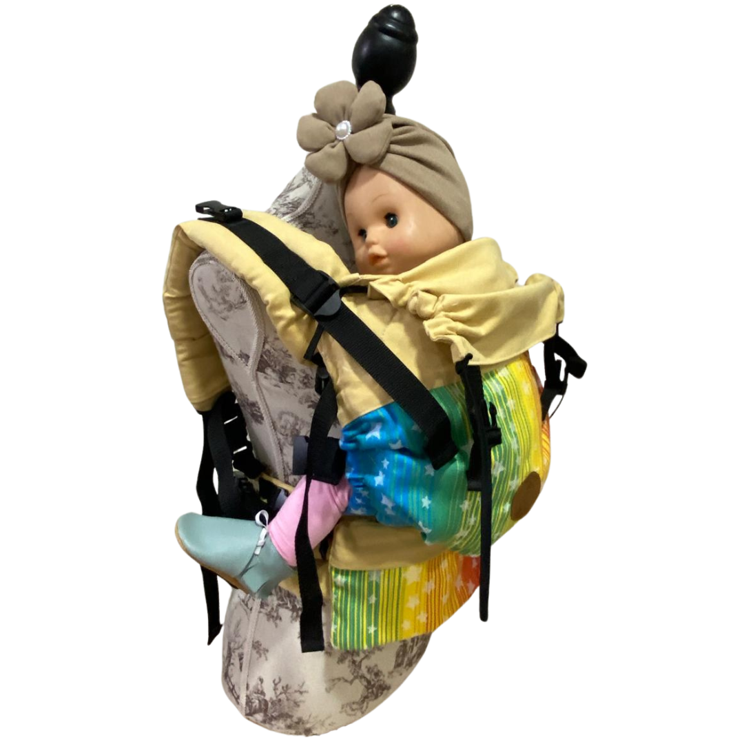 Mochila Primera Etapa Amarillo Bebé Fular Estrellado Colores