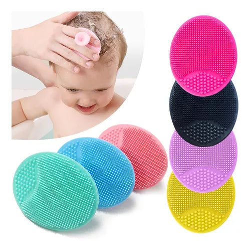 Set de 3 cepillos de silicona duraderos para cuidado infantil