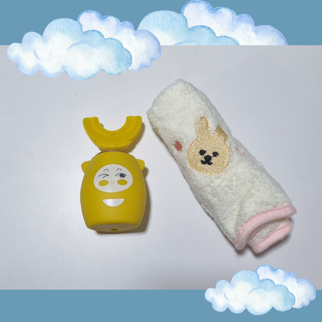 Cepillo dental eléctrico con cable cargador incluido, ideal para niños pequeños.