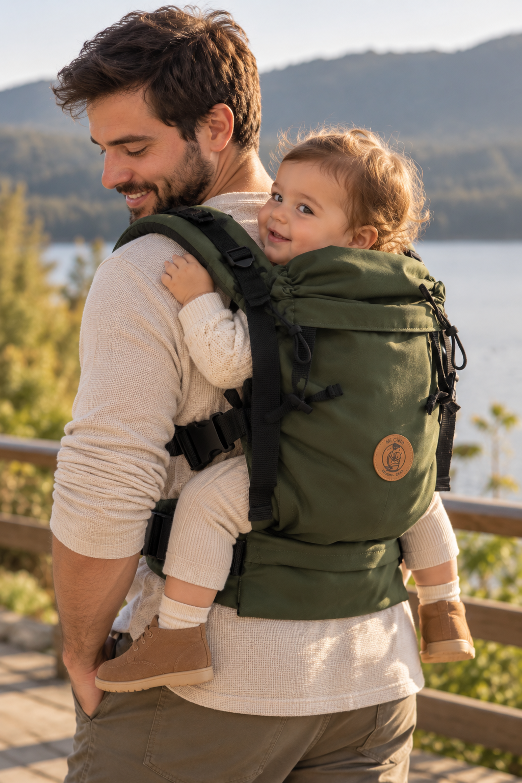 ONE COLOR Verde Militar – Portabebés Ergonómico Evolutivo