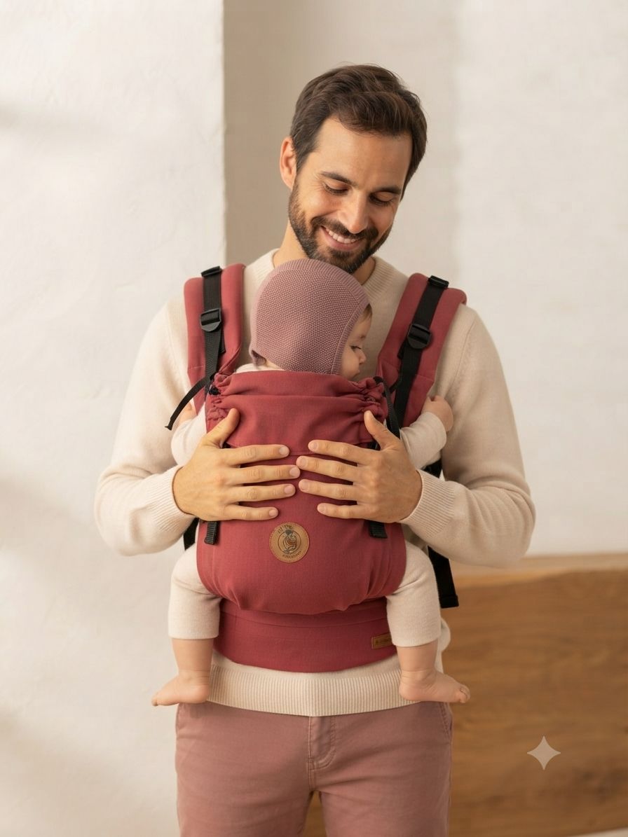 ONE COLOR Burdeos - Portabebé Ergonómico Evolutivo