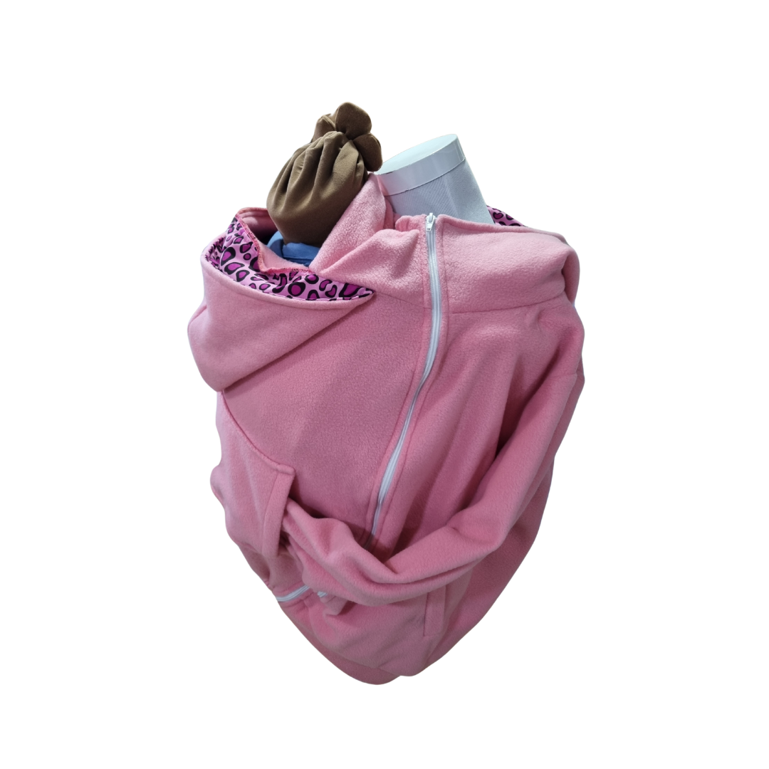 Polerón rosado ideal para porteo con faja 4 bandas para mayor ajuste