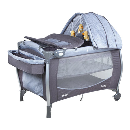 Cuna Playard Luna Dots de Infanti – El espacio ideal para el descanso y juego de tu bebé