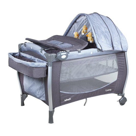 Cuna Playard Luna Dots de Infanti – El espacio ideal para el descanso y juego de tu bebé