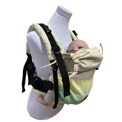 Mochila Primera Etapa Vainilla Fular Verde Amarello