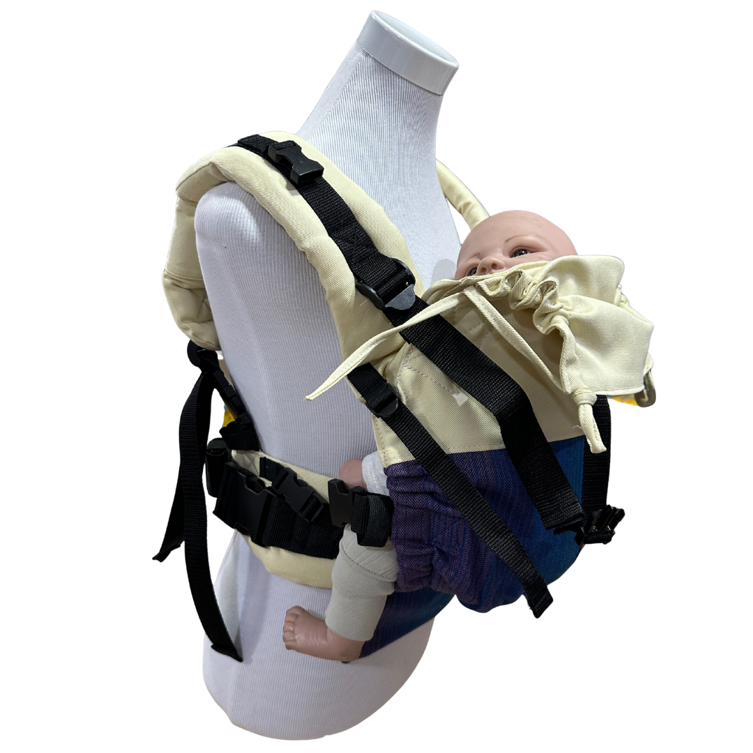 Mochila Primera Etapa Vainilla Fular Azul Intenso