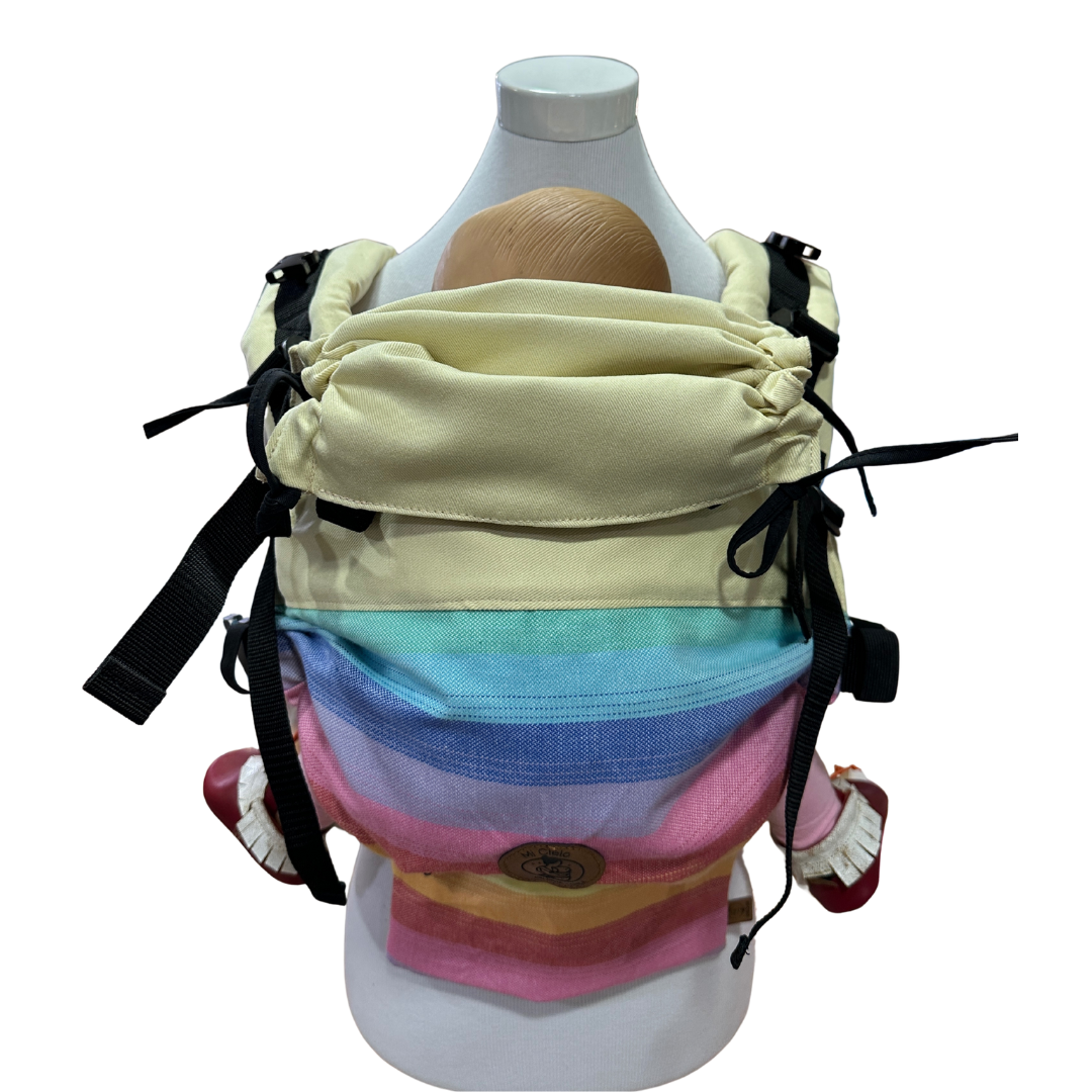 Mochila Primera Etapa Vainilla Fular Arcoiris