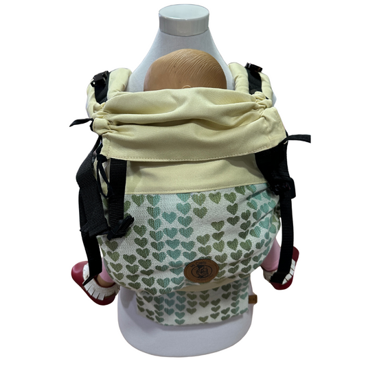Mochila Primera Etapa Vainilla Fular Corazones