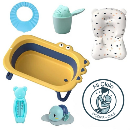 Combo Bañera Plegable más accesorios de baño