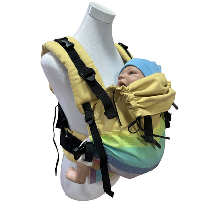 Mochila Primera Etapa Amarillo Bebé Fular Arcoiris