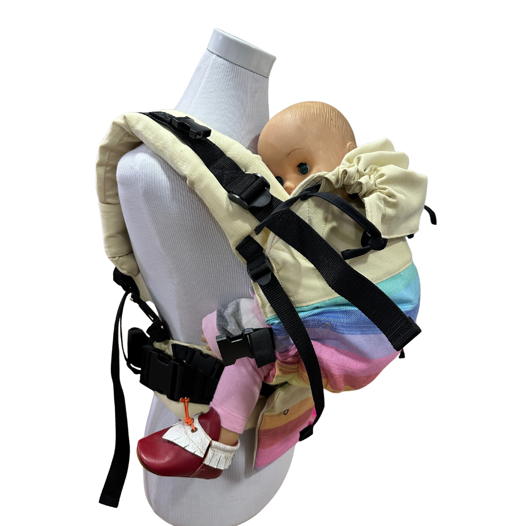 Mochila Primera Etapa Vainilla Fular Arcoiris