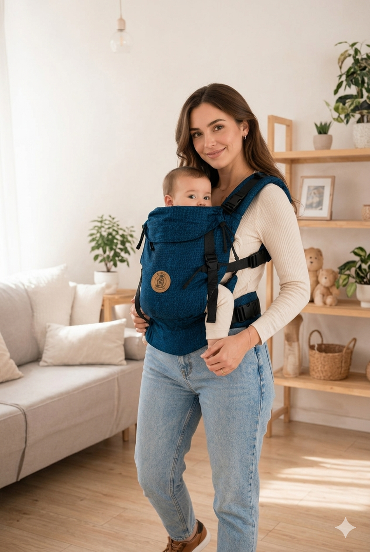 ÍCONO Designe PYTHON BLUE- Portabebé Ergonómico Evolutivo