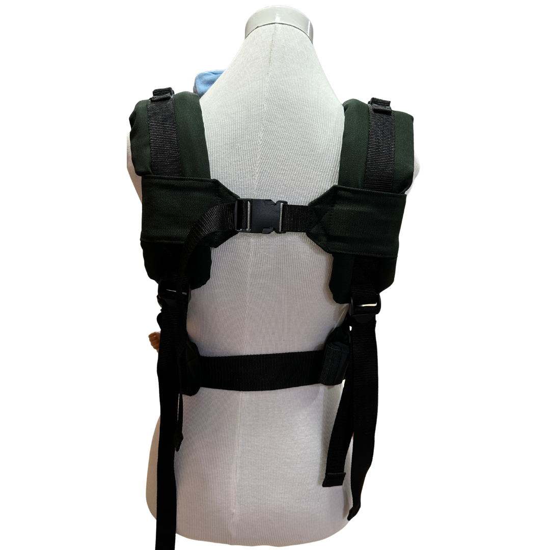 Mochila Primera Etapa Verde Oscuro Fular Nubecitas