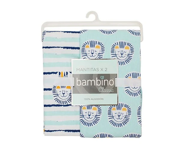 Set 2 Mantitas de Franela Bambino 100% Algodón