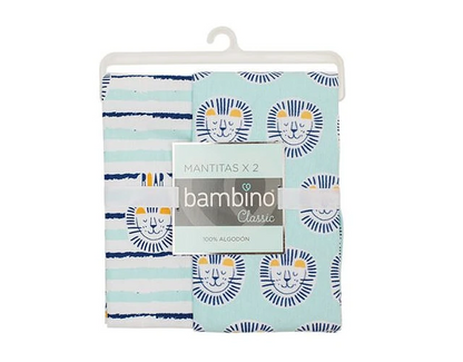 Set 2 Mantitas de Franela Bambino 100% Algodón