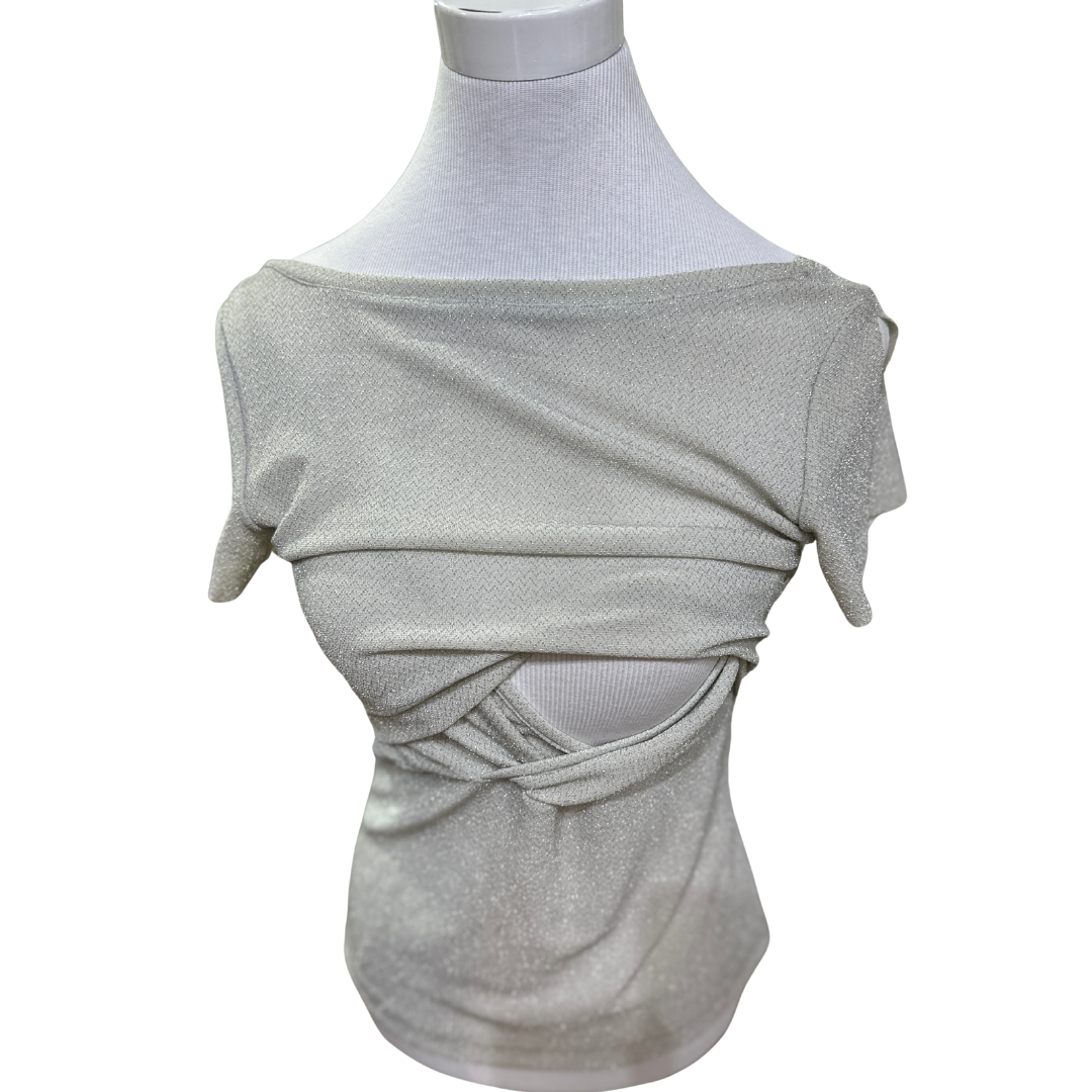 Polera de Lactancia con Brillos – Elegante, Fresca y Cómoda