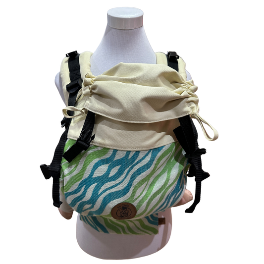 Mochila Primera Etapa Vainilla Fular Olas del Mar