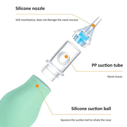 Aspirador Nasal para Bebé – Limpiador Nasal Suave y Seguro para Recién Nacidos