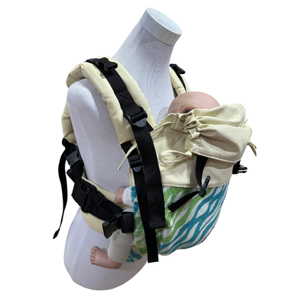 Mochila Primera Etapa Vainilla Fular Olas del Mar