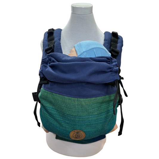 Mochila Primera Etapa Azul Francia panel  Verde Oscuro