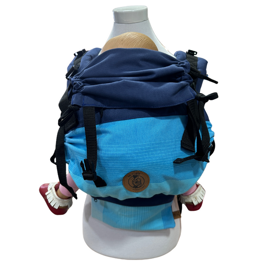 Mochila Primera Etapa Azul Francia Fular Listones Celestes