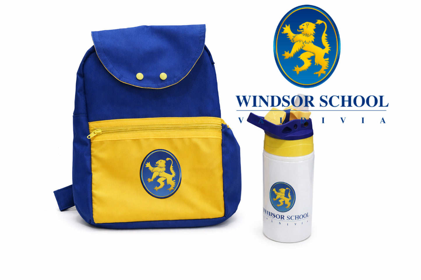 🎒 Mochila + Botella Oficial Windsor School Valdivia ¡Stock Disponible!