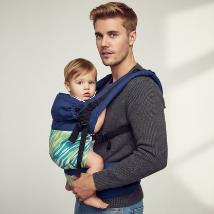 Mochila Primera Etapa Azul Francia Fular Olas del Mar