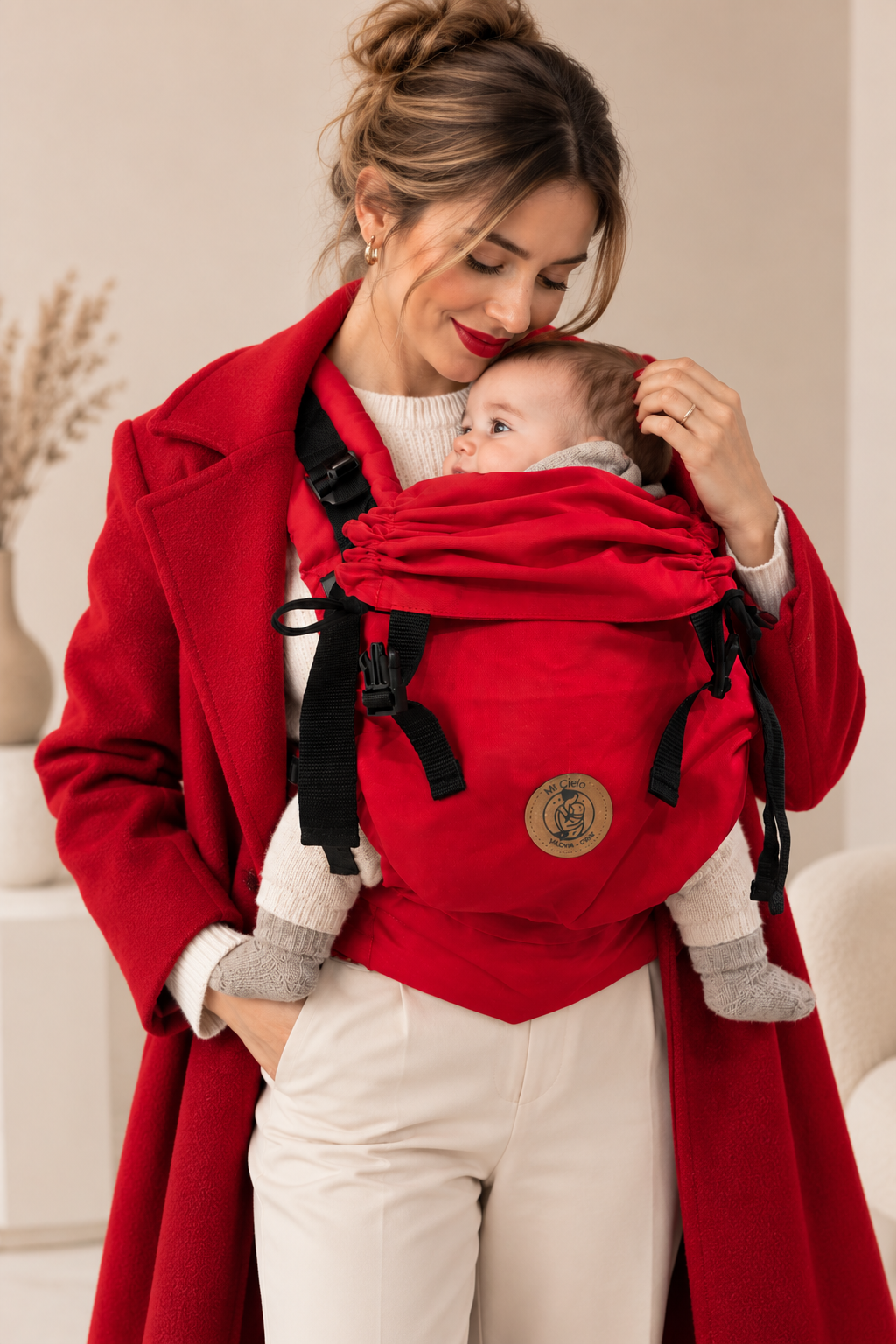 ONE COLOR Rojo Carmesí – Portabebés Ergonómico Evolutivo