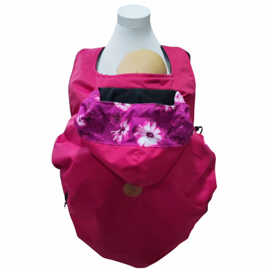 Cubreporteo Mi Cielo Rojo Italiano Flores Fucsia