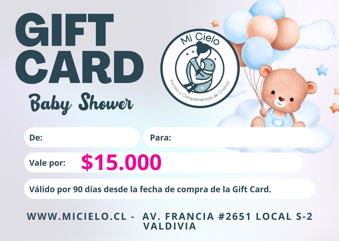 Gift Card Baby Shower