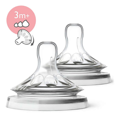 Pack Tetinas Natural Avent 3m+ – Anticólicos, Forma de Pecho, Flujo Variable