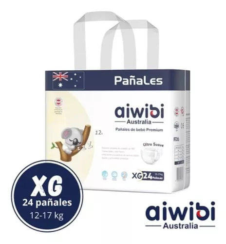 PAÑALES PREMIUM AIWIBI TALLA XG 24 UNIDADES