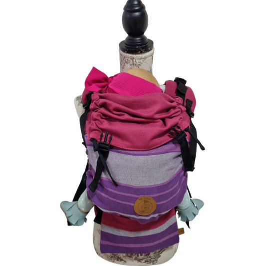 Mochila Primera Etapa Burdeo Fular Morado- Lila- Gris