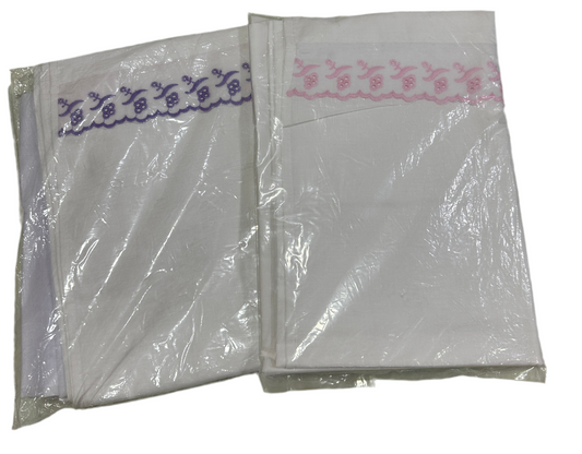 Sábanas Blancas para Cunita – 100% Algodón, Tamaño Universal 50x90 cm