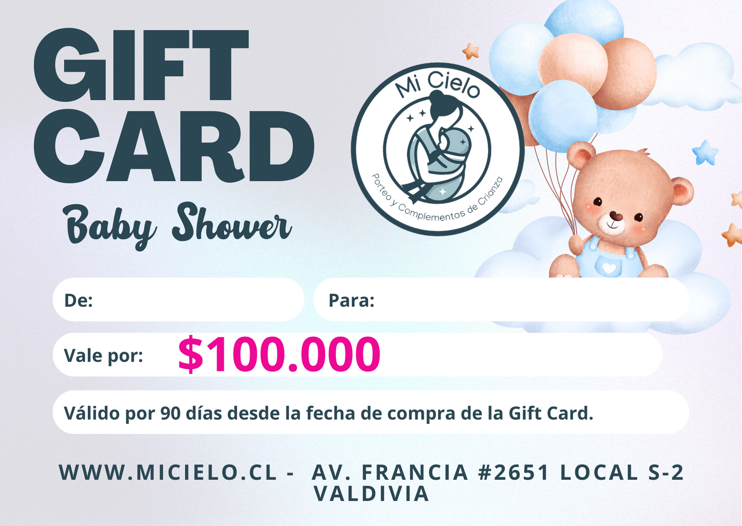 Gift Card Baby Shower