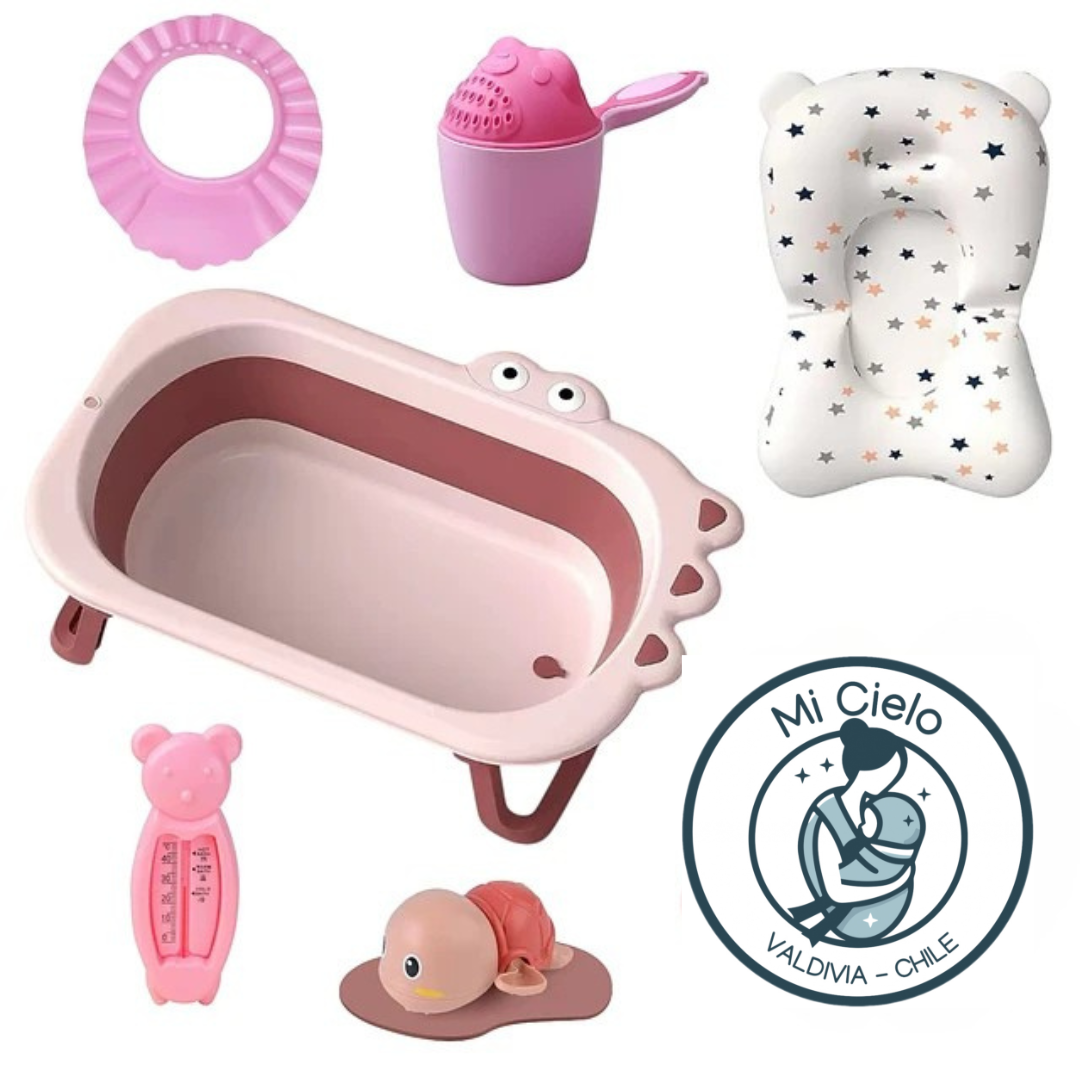 Combo Bañera Plegable más accesorios de baño