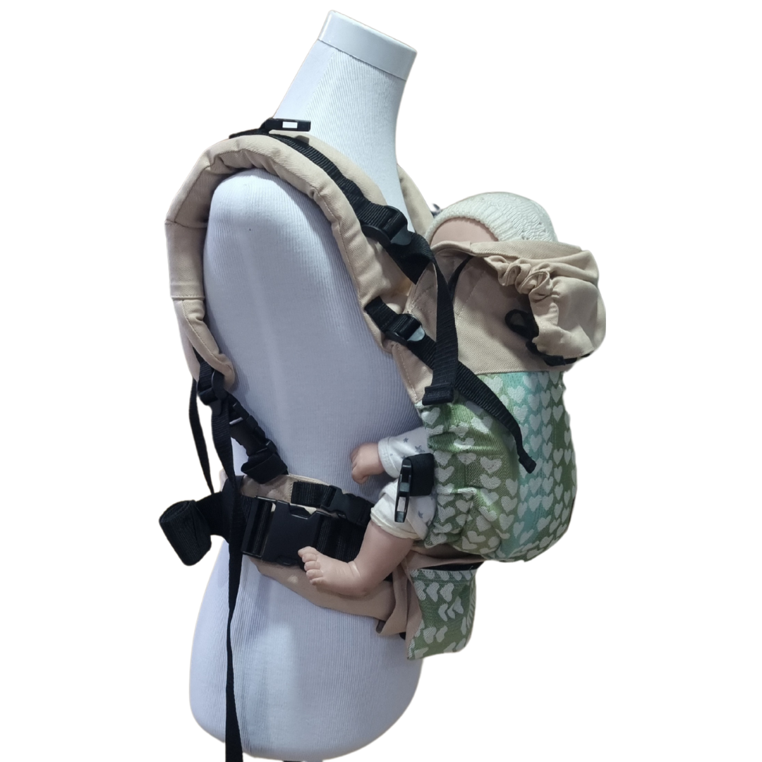 Mochila con correa y panel tejido certificado OEKO-TEX color pastel