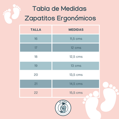 Zapatitos Ergonómicos de Bebé Talla 16