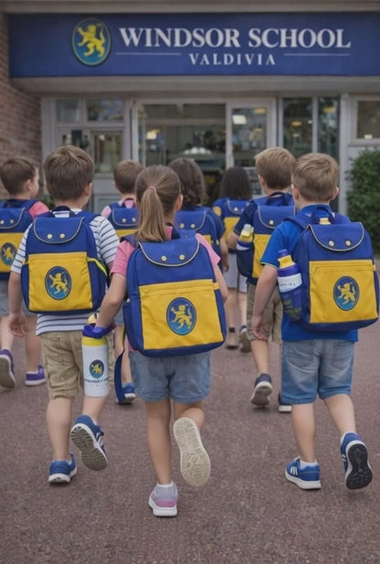 🎒 Mochila + Botella Oficial Windsor School Valdivia ¡Stock Disponible!