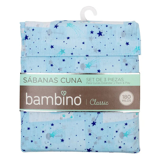 Sábanas Cuna Bambino – Set 3 Piezas 180 Hilos